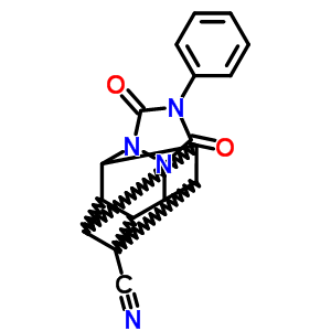 53945-57-6  5,7-dioxo-6-phenyl-4,6,8-triazahexacyclo[7.4.0.0~2,12~.0~3,11~.0~4,8~.0~10,13~]tridecane-12-carbonitrile (non-preferred name)
