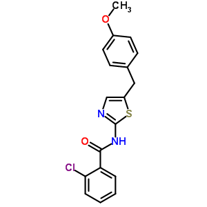 5623-65-4  2-chloro-N-[5-(4-methoxybenzyl)-1,3-thiazol-2-yl]benzamide