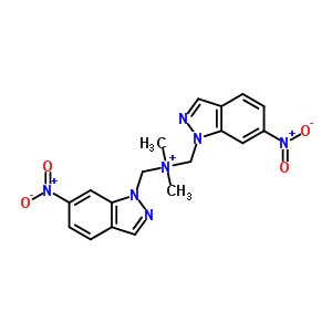 72334-50-0  N,N-dimethyl(6-nitro-1H-indazol-1-yl)-N-[(6-nitro-1H-indazol-1-yl)methyl]methanaminium
