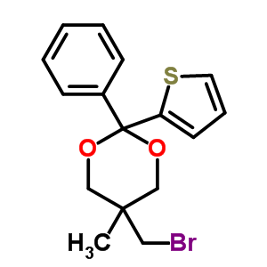 7468-14-6  5-(bromomethyl)-5-methyl-2-phenyl-2-(thiophen-2-yl)-1,3-dioxane