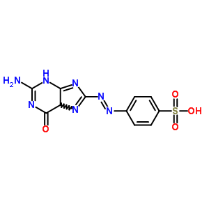 75056-37-0  4-[(E)-(2-amino-6-oxo-5,6-dihydro-3H-purin-8-yl)diazenyl]benzenesulfonic acid