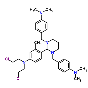 811-07-4  4-{1,3-bis[4-(dimethylamino)benzyl]hexahydropyrimidin-2-yl}-N,N-bis(2-chloroethyl)-3-methylaniline