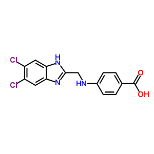 17033-59-9  4-{[(5,6-dichloro-1H-benzimidazol-2-yl)methyl]amino}benzoic acid