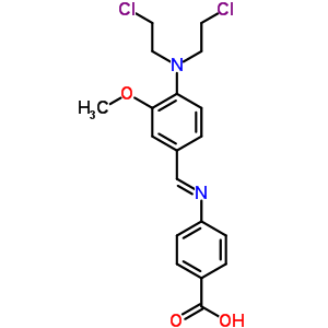 18471-77-7  4-{[(E)-{4-[bis(2-chloroethyl)amino]-3-methoxyphenyl}methylidene]amino}benzoic acid