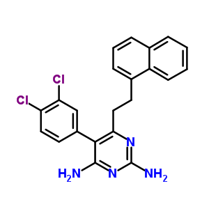 24346-23-4  5-(3,4-dichlorophenyl)-6-[2-(naphthalen-1-yl)ethyl]pyrimidine-2,4-diamine