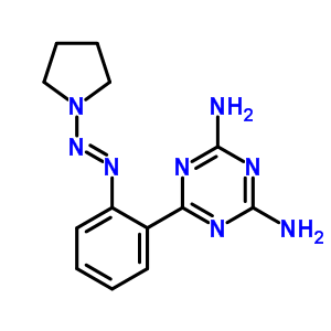 52745-12-7  6-{2-[(E)-pyrrolidin-1-yldiazenyl]phenyl}-1,3,5-triazine-2,4-diamine