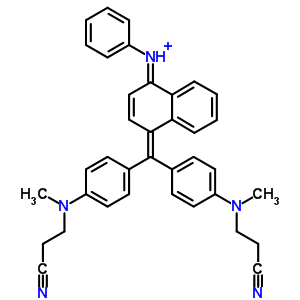 75631-35-5  N-[(1E)-4-(bis{4-[(2-cyanoethyl)(methyl)amino]phenyl}methylidene)naphthalen-1(4H)-ylidene]anilinium