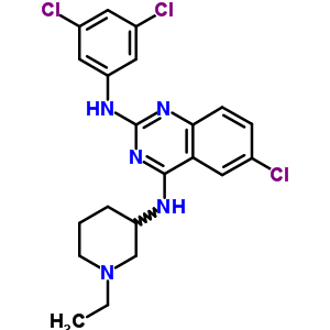 76004-90-5  6-chloro-N~2~-(3,5-dichlorophenyl)-N~4~-(1-ethylpiperidin-3-yl)quinazoline-2,4-diamine