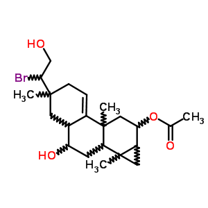 83115-44-0  (2alpha,3beta,5beta,7alpha,8alpha,10alpha,13alpha,15R)-15-bromo-7,16-dihydroxy-3,19-cyclopimar-9(11)-en-2-yl acetate