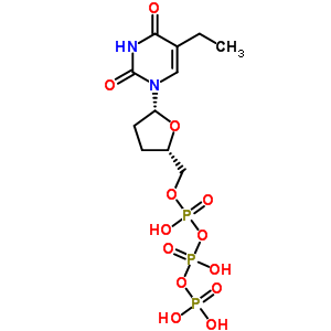 119388-80-6  triphosphoric acid, mono[[(2S,5R)-5-(5-ethyl-3,4-dihydro-2,4-dioxo-1(2H)-pyrimidinyl)tetrahydro-2-furanyl]methyl] ester