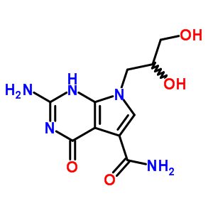 127945-73-7  2-amino-7-(2,3-dihydroxypropyl)-4-oxo-4,7-dihydro-1H-pyrrolo[2,3-d]pyrimidine-5-carboxamide