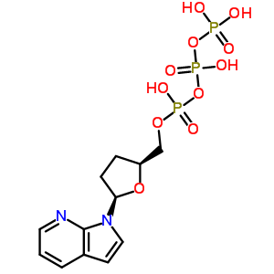 132062-52-3  triphosphoric acid, mono[[(2S,5R)-tetrahydro-5-(1H-pyrrolo[2,3-b]pyridin-1-yl)-2-furanyl]methyl] ester