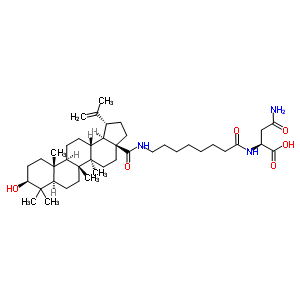 150840-63-4  N~2~-(8-{[(3beta)-3-hydroxy-28-oxolup-20(29)-en-28-yl]amino}octanoyl)-L-asparagine