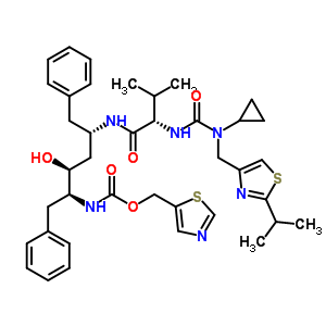 165315-06-0  N~2~-(cyclopropyl{[2-(propan-2-yl)-1,3-thiazol-4-yl]methyl}carbamoyl)-N-[(2S,4S,5S)-4-hydroxy-1,6-diphenyl-5-{[(1,3-thiazol-5-ylmethoxy)carbonyl]amino}hexan-2-yl]-L-valinamide