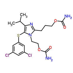 178980-46-6  3-{1-[2-(carbamoyloxy)ethyl]-5-[(3,5-dichlorophenyl)sulfanyl]-4-(1-methylethyl)-1H-imidazol-2-yl}propyl carbamate