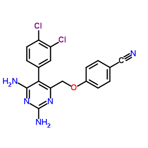 19296-55-0  4-{[2,6-diamino-5-(3,4-dichlorophenyl)pyrimidin-4-yl]methoxy}benzonitrile