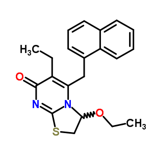199852-41-0  3-ethoxy-6-ethyl-5-(naphthalen-1-ylmethyl)-2,3-dihydro-7H-[1,3]thiazolo[3,2-a]pyrimidin-7-one
