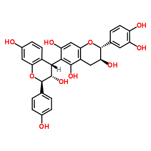 26277-74-7  (2R,2'R,3S,3'S,4R)-2'-(3,4-dihydroxyphenyl)-2-(4-hydroxyphenyl)-3,3',4,4'-tetrahydro-2H,2'H-4,6'-bichromene-3,3',5',7,7'-pentol