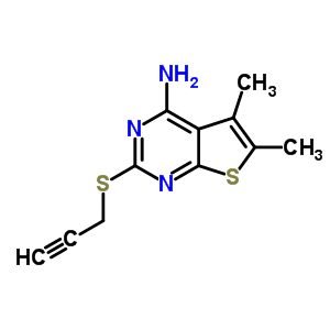 315695-36-4  5,6-dimethyl-2-(prop-2-yn-1-ylsulfanyl)thieno[2,3-d]pyrimidin-4-amine