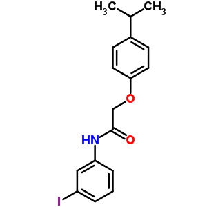 432509-06-3  N-(3-iodophenyl)-2-[4-(propan-2-yl)phenoxy]acetamide