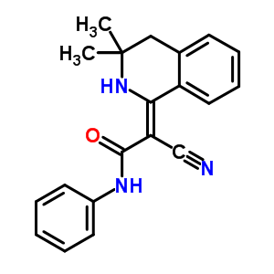 5674-80-6  (2Z)-2-cyano-2-(3,3-dimethyl-3,4-dihydroisoquinolin-1(2H)-ylidene)-N-phenylethanamide