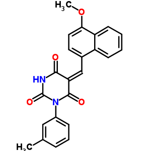 5810-15-1  (5E)-5-[(4-methoxynaphthalen-1-yl)methylidene]-1-(3-methylphenyl)pyrimidine-2,4,6(1H,3H,5H)-trione