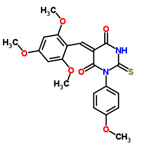 5810-62-8  (5Z)-1-(4-methoxyphenyl)-2-thioxo-5-(2,4,6-trimethoxybenzylidene)dihydropyrimidine-4,6(1H,5H)-dione