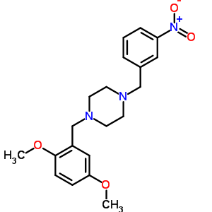 5879-92-5  1-(2,5-dimethoxybenzyl)-4-(3-nitrobenzyl)piperazine