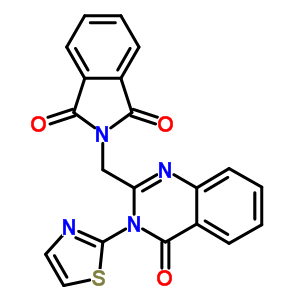 6060-92-0  2-{[4-oxo-3-(1,3-thiazol-2-yl)-3,4-dihydroquinazolin-2-yl]methyl}-1H-isoindole-1,3(2H)-dione
