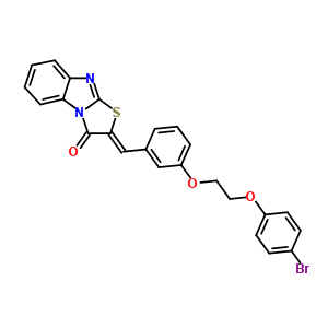 6174-98-7  (2Z)-2-{3-[2-(4-bromophenoxy)ethoxy]benzylidene}[1,3]thiazolo[3,2-a]benzimidazol-3(2H)-one