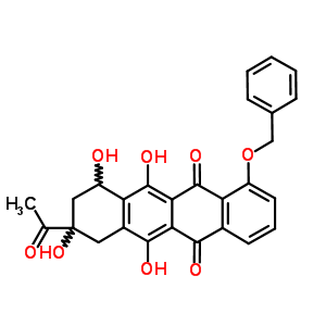 67665-73-0  8-acetyl-1-(benzyloxy)-6,8,10,11-tetrahydroxy-7,8,9,10-tetrahydrotetracene-5,12-dione
