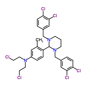810-91-3  4-[1,3-ビス(3,4-ジクロロベンジル)ヘキサヒドロピリミジン-2-イル]-N,N-ビス(2-クロロエチル)-3-メチルアニリン