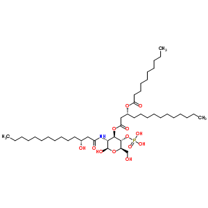 125048-52-4  3-O-[(3R)-3-(decanoyloxy)tetradecanoyl]-2-deoxy-2-{[(3R)-3-hydroxytetradecanoyl]amino}-4-O-phosphono-beta-D-glucopyranose