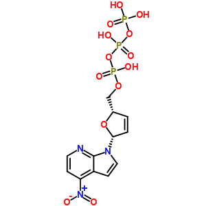 132062-51-2  triphosphoric acid, mono[[(2S,5R)-2,5-dihydro-5-(4-nitro-1H-pyrrolo[2,3-b]pyridin-1-yl)-2-furanyl]methyl] ester