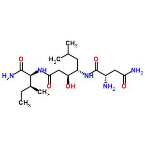 133683-30-4  N~1~-[(3S,4S)-1-{[(2S,3S)-1-amino-3-methyl-1-oxopentan-2-yl]amino}-3-hydroxy-6-methyl-1-oxoheptan-4-yl]-L-aspartamide