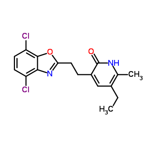 135560-41-7  3-[2-(4,7-dichloro-1,3-benzoxazol-2-yl)ethyl]-5-ethyl-6-methylpyridin-2(1H)-one