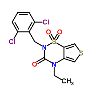 214916-37-7  2-(2,6-dichlorobenzyl)-4-ethyl-2H-thieno[3,4-e][1,2,4]thiadiazin-3(4H)-one 1,1-dioxide
