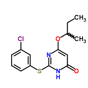 284681-69-2  2-[(3-chlorophenyl)sulfanyl]-6-(1-methylpropoxy)pyrimidin-4(3H)-one