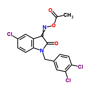 303998-55-2  3-[(acetyloxy)imino]-5-chloro-1-(3,4-dichlorobenzyl)-1,3-dihydro-2H-indol-2-one