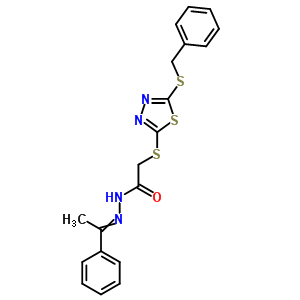 4659-58-9  2-{[5-(benzylsulfanyl)-1,3,4-thiadiazol-2-yl]sulfanyl}-N'-(1-phenylethylidene)acetohydrazide
