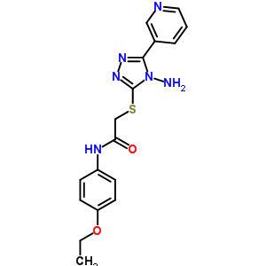 4878-93-7  2-{[4-amino-5-(pyridin-3-yl)-4H-1,2,4-triazol-3-yl]sulfanyl}-N-(4-ethoxyphenyl)acetamide