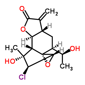 52525-23-2  (3aS,3bS,4R,5R,5aS,6aS,7S,8aS)-5-chloro-4-hydroxy-7-[(1S)-1-hydroxyethyl]-4-methyl-1-methylideneoctahydrooxireno[1,7a]indeno[4,5-b]furan-2(1H)-one