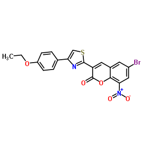 5308-53-2  6-bromo-3-[4-(4-ethoxyphenyl)-1,3-thiazol-2-yl]-8-nitro-2H-chromen-2-one