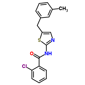 5575-85-9  2-chloro-N-[5-(3-methylbenzyl)-1,3-thiazol-2-yl]benzamide