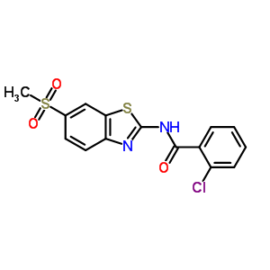 5655-31-2  2-chloro-N-[6-(methylsulfonyl)-1,3-benzothiazol-2-yl]benzamide