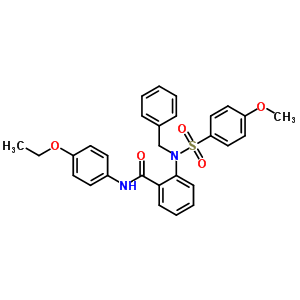 5736-07-2  2-{benzyl[(4-methoxyphenyl)sulfonyl]amino}-N-(4-ethoxyphenyl)benzamide
