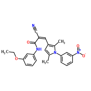 5912-32-3  (2Z)-2-cyano-3-[2,5-dimethyl-1-(3-nitrophenyl)-1H-pyrrol-3-yl]-N-(3-ethoxyphenyl)prop-2-enamide