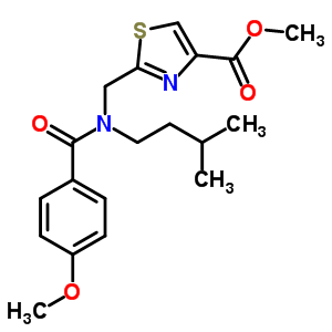 5943-96-4  methyl 2-{[(4-methoxybenzoyl)(3-methylbutyl)amino]methyl}-1,3-thiazole-4-carboxylate