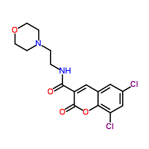 6488-57-9  6,8-dichloro-N-[2-(morpholin-4-yl)ethyl]-2-oxo-2H-chromene-3-carboxamide