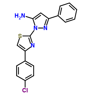 74101-18-1  1-[4-(4-chlorophenyl)-1,3-thiazol-2-yl]-3-phenyl-1H-pyrazol-5-amine
